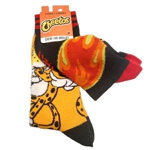 Cheetos Socks Flaming Hot Fire Orange Crew Socks Mascot New Funny Socks …